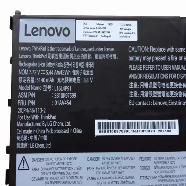 Batterie d'origine pour ordinateur portable LENOVO 01AV454 – Image 3