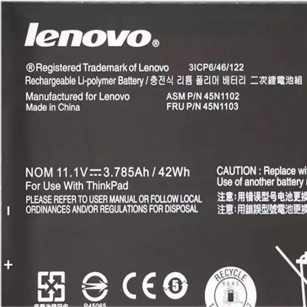Batterie d'origine pour ordinateur portable LENOVO 45N1102,45N1103 – Image 3