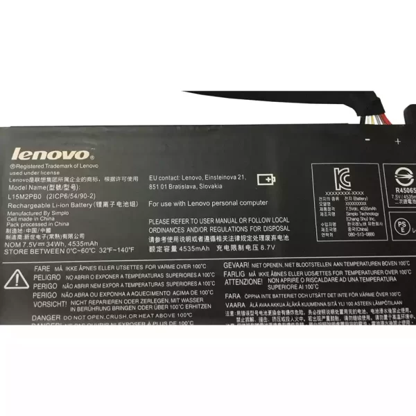 Batterie d'origine pour ordinateur portable LENOVO L15M2PB0,L15C2PB0 – Image 3