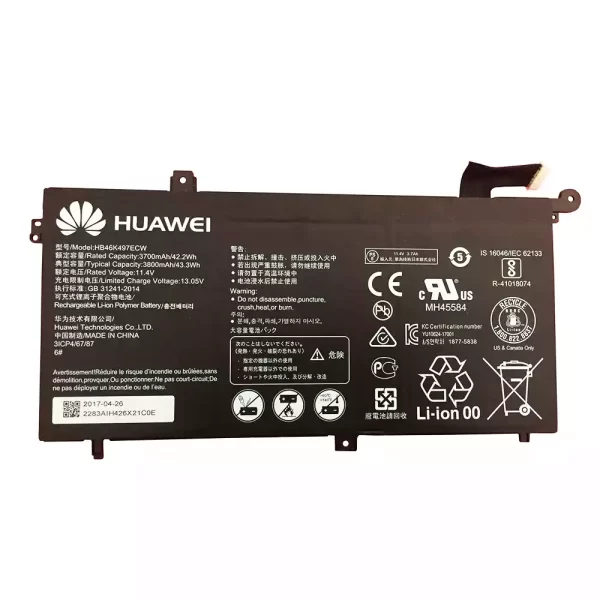 Batterie d'origine pour ordinateur portable HUAWEI HB46K497ECW