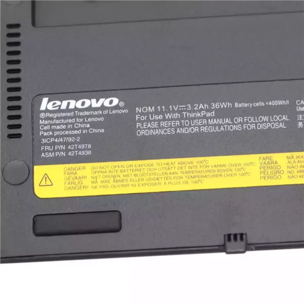 Batterie d'origine pour ordinateur portable LENOVO 42T4938,42T4978 – Image 3