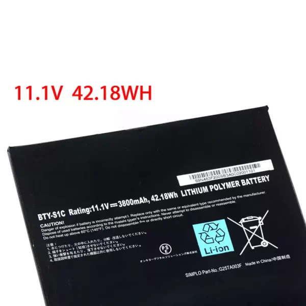Batterie d'origine pour ordinateur portable MSI BTY-S1C – Image 3