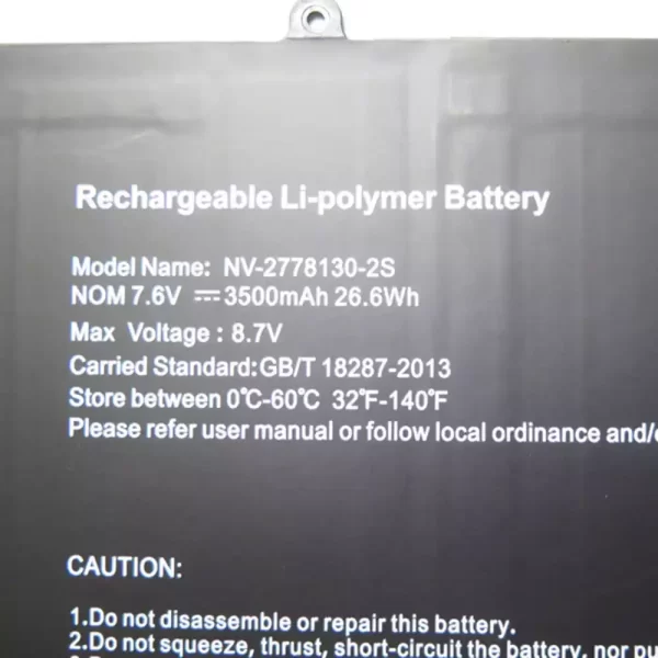 Batterie d'origine pour ordinateur portable NV-2778130-2S,JUMPER Ezbook X1 – Image 2