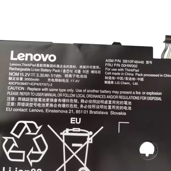 Batterie d'origine pour ordinateur portable LENOVO SB10F46440,00HW002 – Image 3