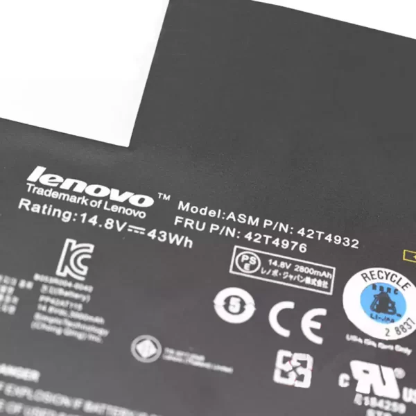 Batterie d'origine pour ordinateur portable Lenovo 42T4932,42T4976,42T4935 – Image 3