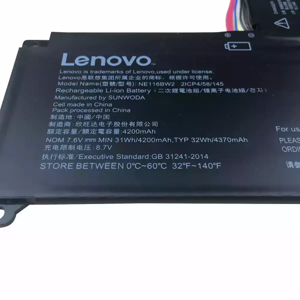 Batterie d'origine pour ordinateur portable LENOVO 0813004,NE116BW2 – Image 3