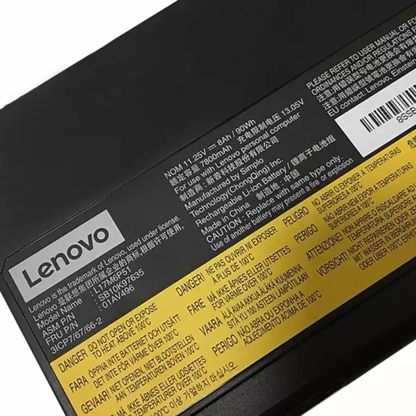 Batterie d'origine pour ordinateur portable LENOVO 01AV495 01AV496 – Image 3