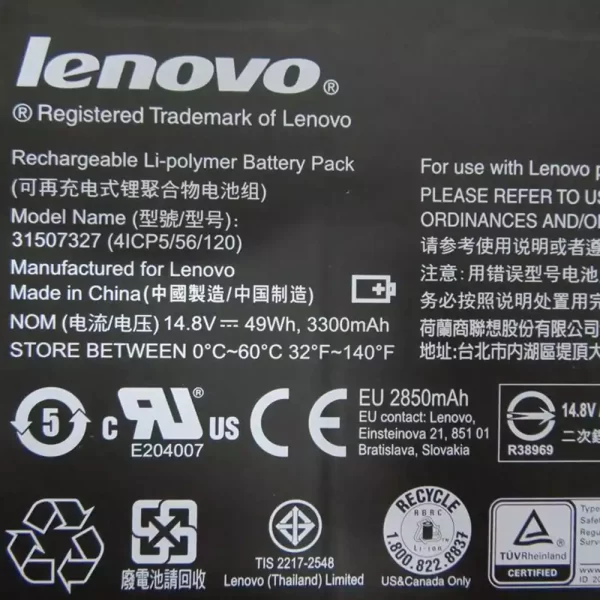 Batterie d'origine pour ordinateur portable LENOVO 31507327 – Image 2