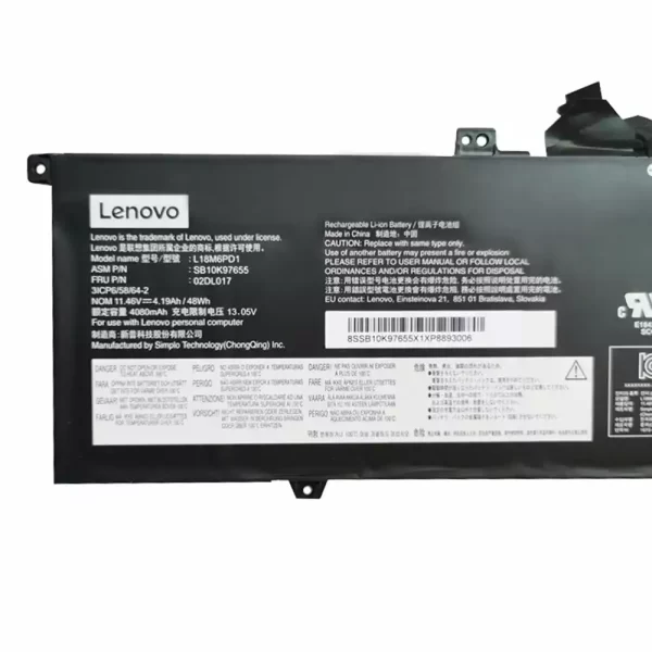 Batterie d'origine pour ordinateur portable LENOVO Thinkpad X390,Thinkpad X395 – Image 3