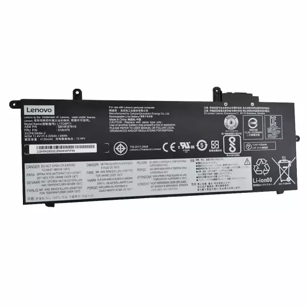 Batterie d'origine pour ordinateur portable LENOVO 01AV471,01AV472,SB10K97618,SB10K97619