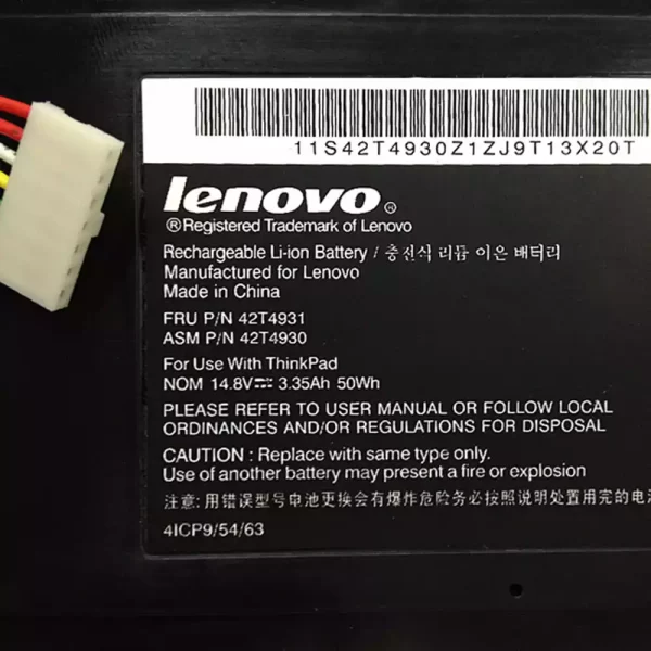 Batterie d'origine pour ordinateur portable LENOVO 42T4979 42T4975 42T4928 42T4929 42T4930 42T4931 – Image 3