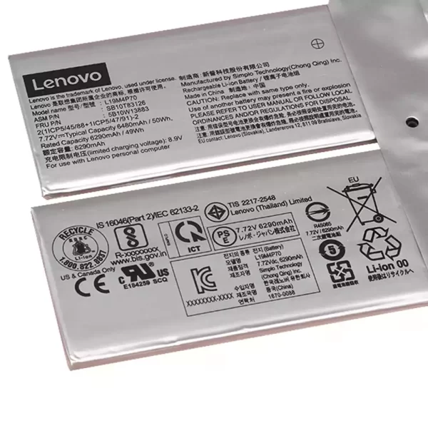 Batterie d'origine pour ordinateur portable LENOVO L19M4P70,SB10T83126,5B10W13883 – Image 2