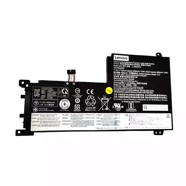 Batterie d'origine pour ordinateur portable LENOVO L19L3PF2 L19M3PF6