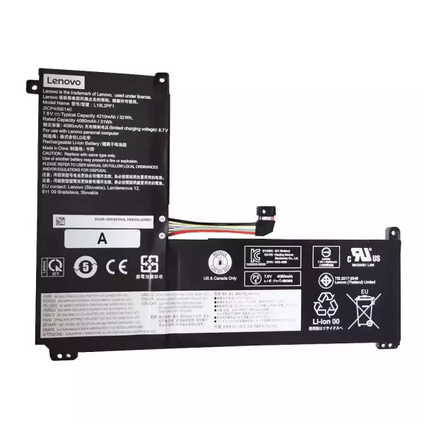 Batterie d'origine pour ordinateur portable LENOVO 5B10W42964,SB10W42960,SB10W42961