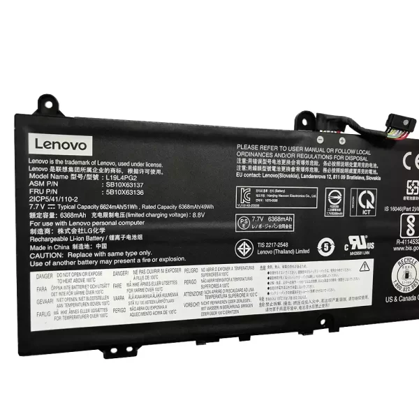 Batterie d'origine pour ordinateur portable LENOVO L19L4PG2 L19M4PG2 – Image 3
