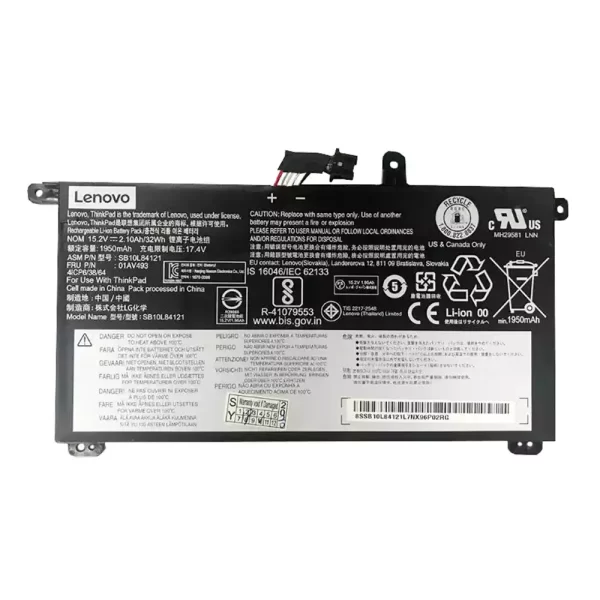 Batterie d'origine pour ordinateur portable LENOVO Thinkpad T570 T580 P51S P52S