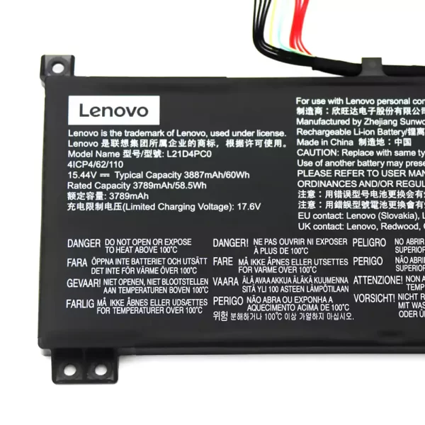 Batterie d'origine pour ordinateur portable LENOVO L21D4PC0 – Image 3