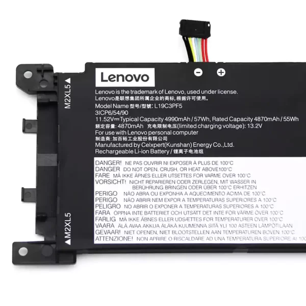 Batterie d'origine pour ordinateur portable LENOVO Ideapad 5-15ITL 15ILL 15IIL 15ARE 2020,Air 15ARE 2021 Air 15ITL 2021 Air 15ALC 2021 – Image 2