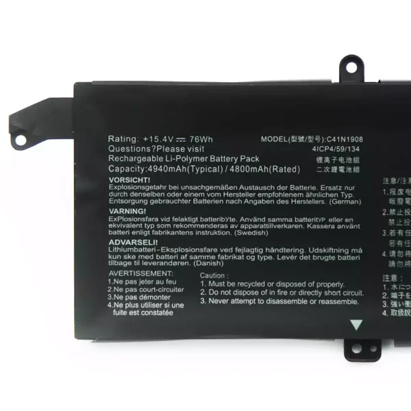 Batterie d'origine pour ordinateur portable ASUS ROG Zephyrus G14 GA401 GA401II GA401IU GA401IV GA401IH GA401QE GA401QM – Image 3