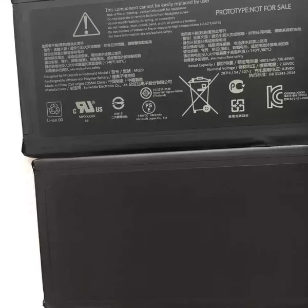 Batterie d'origine pour ordinateur portable Microsoft Surface MQ20 – Image 2