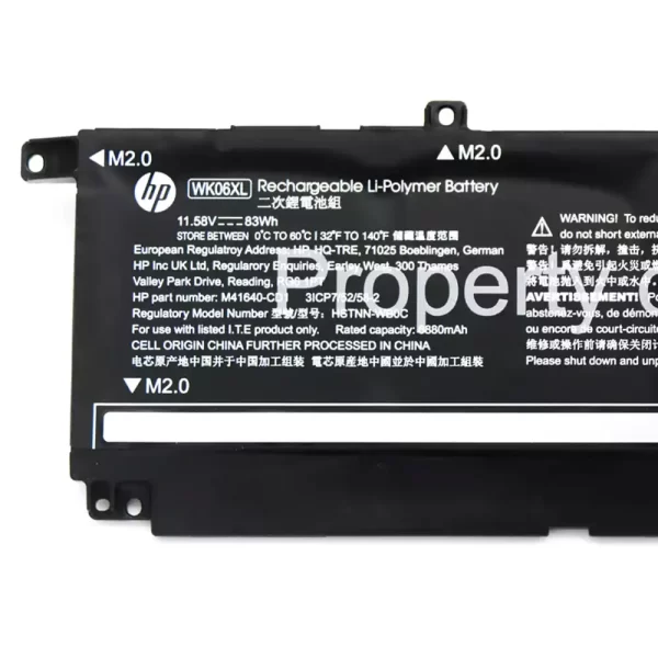 Batterie d'origine pour ordinateur portable HP 7 Victus 16-b0000TX 16-b0001TX 16-b0002TX 16-b0003TX 16-b0004TX 16-b0005TX 16-b0006TX 16-b0007TX 16-b0008TX 16-b0009TX – Image 3