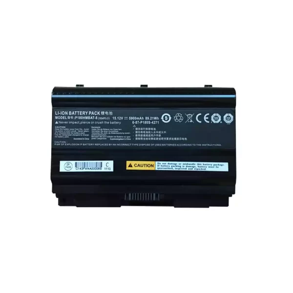 Batterie d'origine pour ordinateur portable CLEVO P180HMBAT-8 6-87-P180S 6-87-P180S-4271