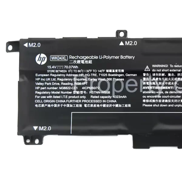 Batterie d'origine pour ordinateur portable HP WK04XL – Image 3