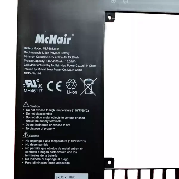 Batterie d'origine pour ordinateur portable McNair MLP3853144 MLP3853144-2p – Image 2