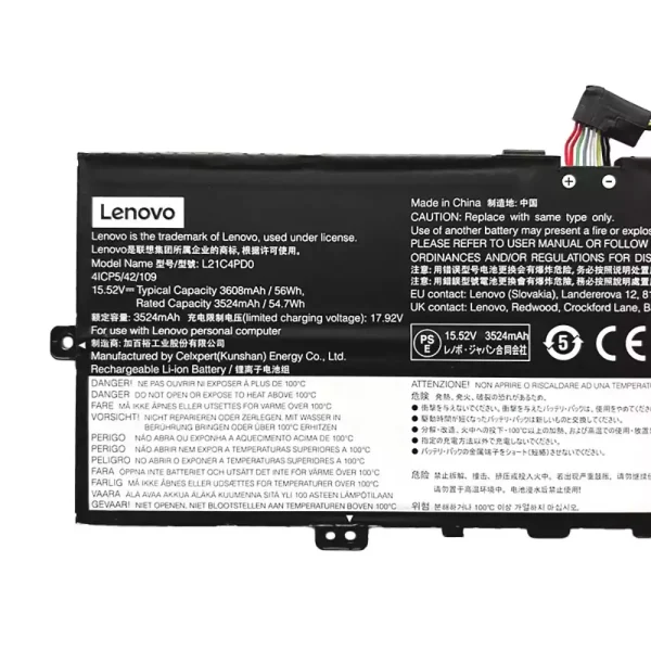 Batterie pour ordinateur portable LENOVO L21B4PD0 L21C4PD0 L21M4PD0 – Image 3