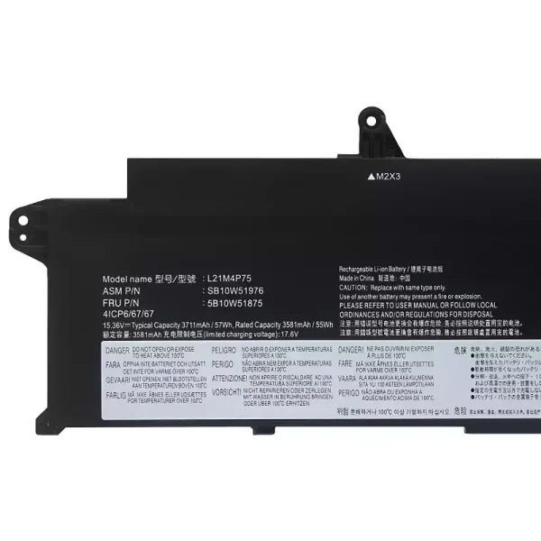 Batterie pour ordinateur portable LENOVO L21B4P71 L21M4P75 L21C4P75 L21L4P73 – Image 3