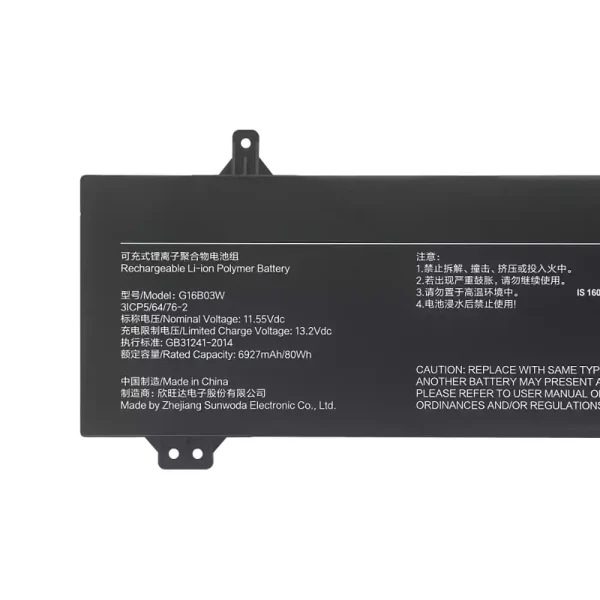 Batterie pour ordinateur portable G16B03W,Redmi G Pro 2022/Redmi G Pro 2024 – Image 3