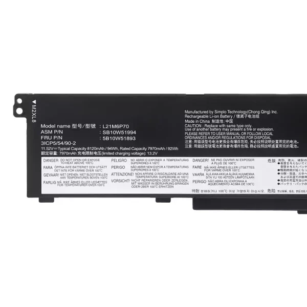 Batterie pour ordinateur portable LENOVO L21M6P70 L21L6P70 L21D6P70 – Image 3