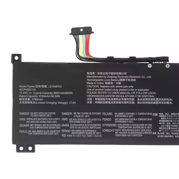 Batterie pour ordinateur portable Lenovo L21M4PC0 L21C4PC0 – Image 3