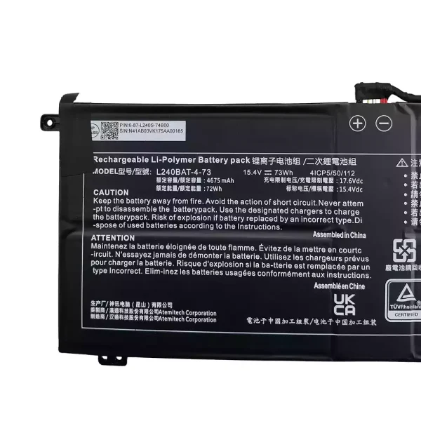 Batterie pour ordinateur portable L240BAT-4-73 – Image 3