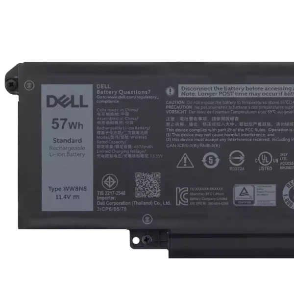 Batterie pour ordinateur portable DELL WW8N8 66DWX – Image 3