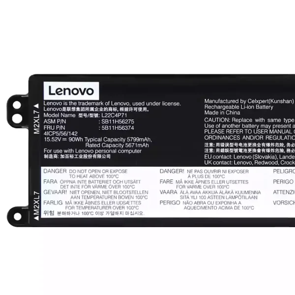 Batterie pour ordinateur portable LENOVO L22C4P71 L22M4P71 – Image 3