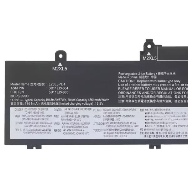 Batterie pour ordinateur portable LENOVO L20M3PD4 L20L3PD4 – Image 3