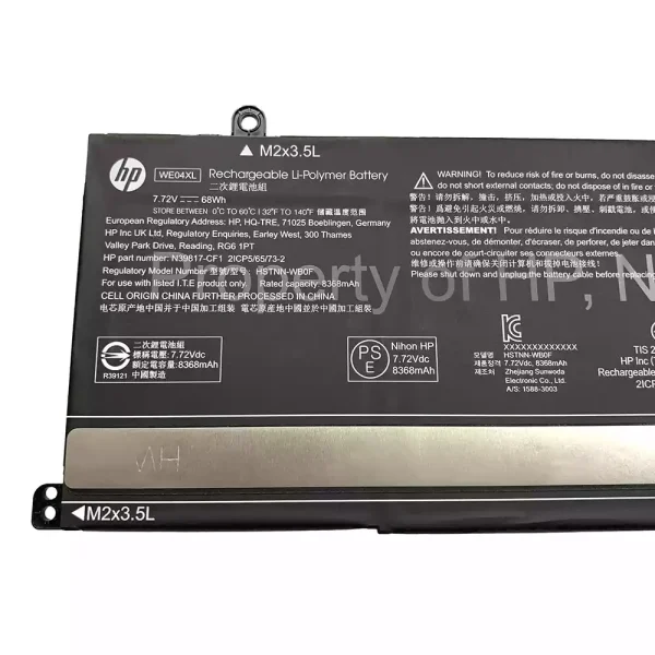 Batterie pour ordinateur portable HP WE04XL HSTNN-WB0F N39857-005 – Image 3