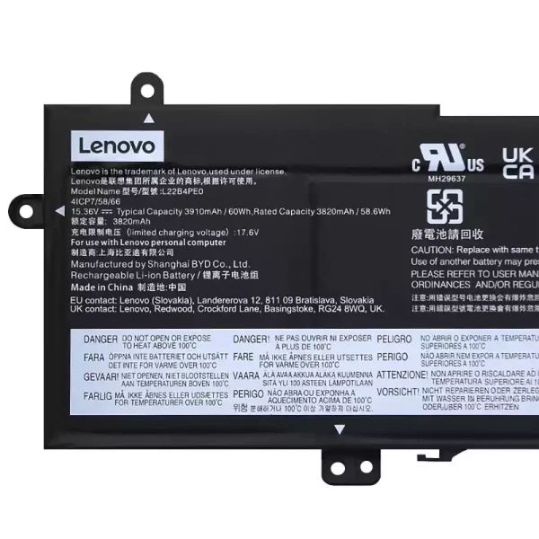 Batterie pour ordinateur portable LENOVO L22B4PE0 L22C4PE0 L22D4PE0 L22M4PE0 – Image 3