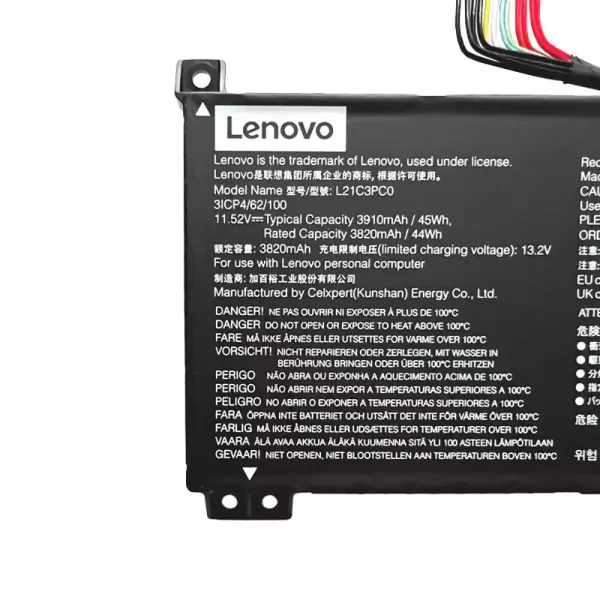 Batterie pour ordinateur portable Lenovo L21C3PC0 L21D3PC0 L21L3PC0 L21M3PC0 – Image 4
