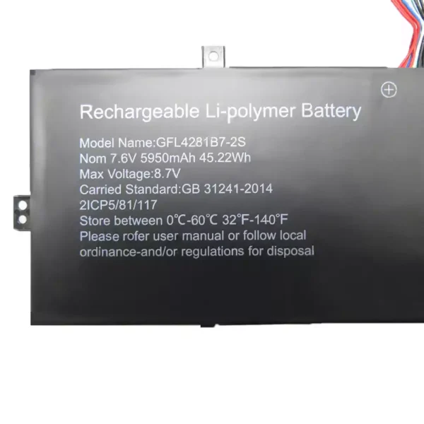 Batterie pour ordinateur portable GFL4281B7-2S – Image 2