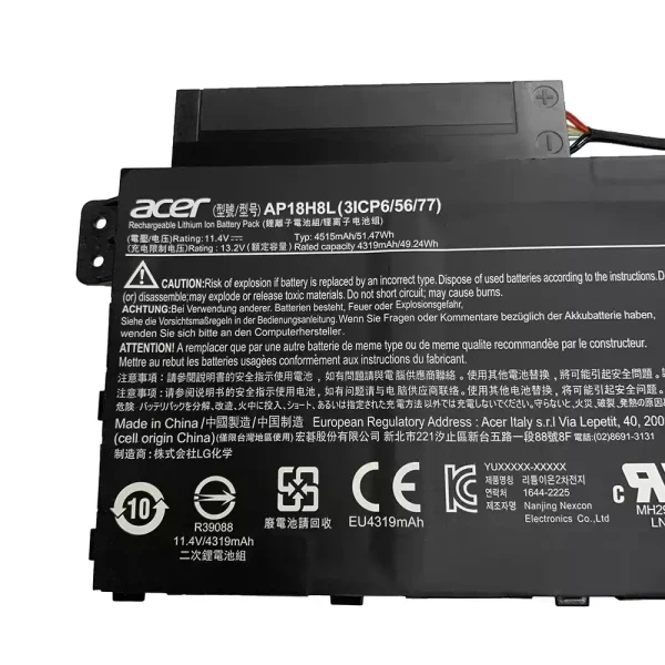 Batterie pour ordinateur portable ACER AP18H18L – Image 2