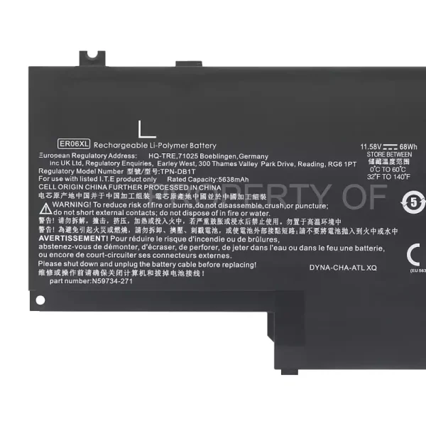 Batterie pour ordinateur portable HP ER06XL TPN-DB1T – Image 3