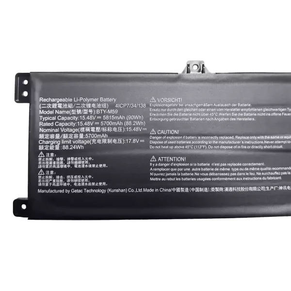 Batterie pour ordinateur portable MSI BTY-M59 – Image 2