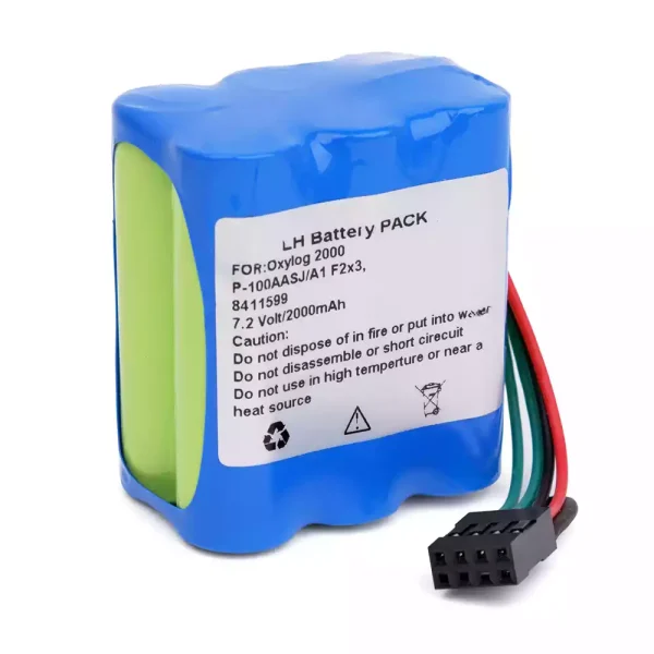 Batterie de remplacement pour Oxylog 2000 P-100AASJ/A1 F2x3 8411599 – Image 2