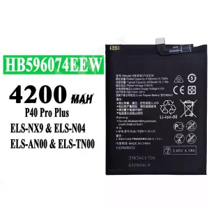 Batterie HB596074EEW pour HUAWEI P40 Pro Plus