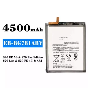 Batterie EB-BG781ABY pour Samsung Galaxy A52/S20 FE 5G/S20 Fan Edition/S20 Lite/S20 FE 4G
