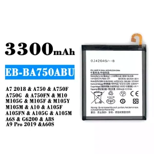 Batterie EB-BA750ABU pour Samsung A7 2018/A8S/A9 Pro 2019/A60S