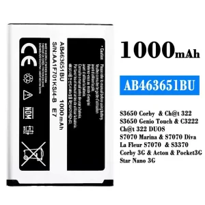 Batterie AB463651BU pour Samsung S3650 Corby