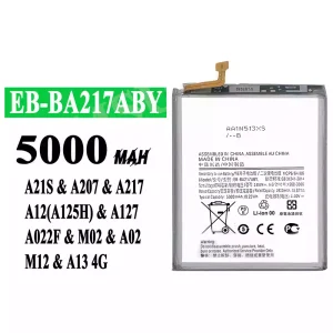 Batterie EB-BA217ABY pour Samsung A21S/A207/A217/A12(A125H)/A127/A022F/M02/A02/M12/A13 4G